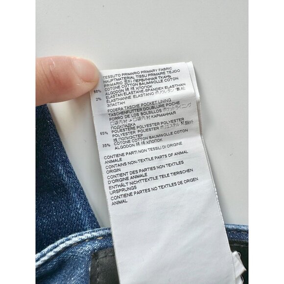 Men's DSQUARED2 Sexy Twist Blue Mid Rise Twisted Seam Skinny Jeans, Size 44 W31 - Picture 15 of 16